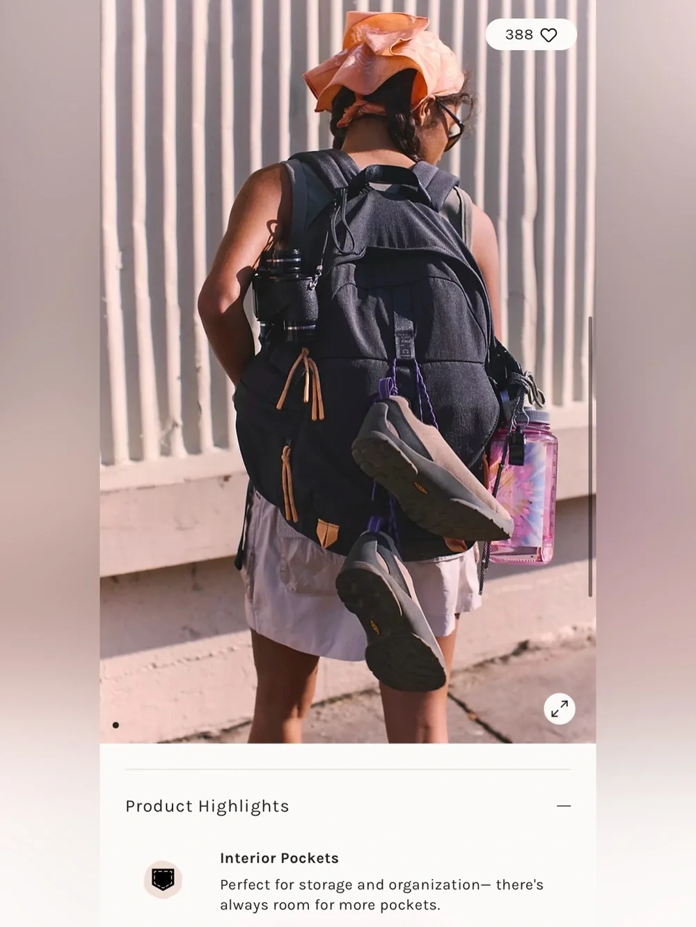 Free People Movement Never Lost Backpack Black Utility Hiking Bag